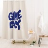 Deny Designs 'Game Day' White and Navy Shower Curtain - 2 of 3