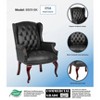 Wingback Traditional Guest Chair Black - Boss Office Products: Elegant Tufted Design, Nailhead Trim, Hardwood Frame - 4 of 4