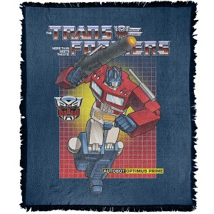 Transformers Optimus Prime Blanket 50"x60" Woven Tapestry - 1 of 4