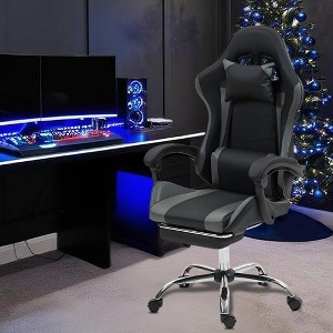 Bosmiller Gaming Chair with Massage Lumbar Support Ergonomic Video Game Chair, Adjustable Headrest & Footrest - 1 of 4