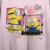 Minions Kevin & Stuart Whaaa? Women’s Cradle Pink Crew Neck Short Sleeve Crop Top - 2 of 2