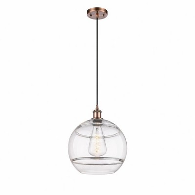 Rochester - 1 Light Cord Hung Mini Pendant In Industrial Style-13.38 Inches Tall and 12 Inches Wide