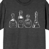 Halloween White Apothecary Bottles Men's Charcoal Heather Graphic Tee - 2 of 3