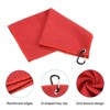 Unique Bargains Super Absorbent Waffle Pattern Tri-Fold Microfiber Golf Towels with D Clips - 4 of 4