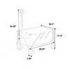 Folding Wagon Cart With All Terrain Wheels, Heavy Duty Garden Carts With Adjustable Handle,Outdoor Utility Wagon For Camping-Cuddlewood - 4 of 4