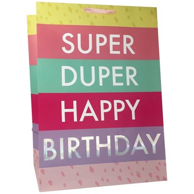 XLarge "Super Duper Happy Birthday" Gift Bag - Spritz™