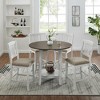 DOMETOUR Foldable Solid Wood Dining Table with Storage and 4 Chairs, Space-Saving for Small Dining Rooms and Living Rooms - 2 of 4
