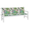 vidaXL Garden Bench Cushions 2 pcs - Multicolor Oxford Fabric Cushions with Hollow Fiber Filling - Durable - 3 of 4