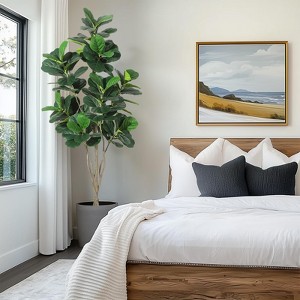 COZONY Artificial Fiddle Leaf Fig Tree in Black Pot, Fake Plant for Home & Office Modern Decor - 1 of 4