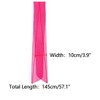 INSPIRE CHIC Women Pleated Pure Chiffon Long Solid Color Semi Sheer Stretchy Neck Scarves 1Pc - 3 of 4