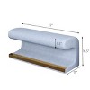 Small Entryway Shoe Bench, Faux Leather Upholstered Ottoman Bench with LED Sensor Light, Bench Seating for Living Room, Bedroom-Cuddlewood - 4 of 4