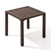Crestlive Products Aluminum Outdoor Side Table Pool Lounge Chair Side Table Weather Resistant Small Square Coffee End Table - 3 of 4