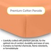 BreathableBaby Cotton Percale Fitted Sheet, For 52" x 28" Crib & Toddler Bed Mattress, Orange (2-Pack) - 2 of 4