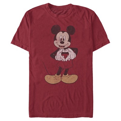 Men's Mickey & Friends Distressed Heart T-shirt : Target