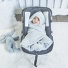 EVERYDAY KIDS Grey Baby Car Seat Blanket for Baby and Toddler Boys Baby Swaddle Wrap Blanket for Interior Car Seat - 2 of 4
