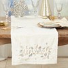 Saro Lifestyle Holiday Glamour Faux Fur Table Runner, White, 16" x 72" - 3 of 3