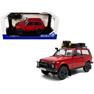 1980 Lada Niva Red with Roof Rack and Accessories 1/18 Diecast
