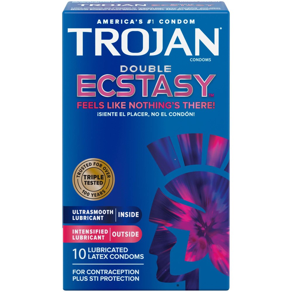 UPC 022600906681 product image for Trojan Double Ecstasy Lubricated Condoms - 10ct | upcitemdb.com