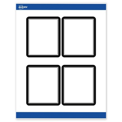 Avery 4" x 3-1/3" Labels, Double Black Border, 40 ct