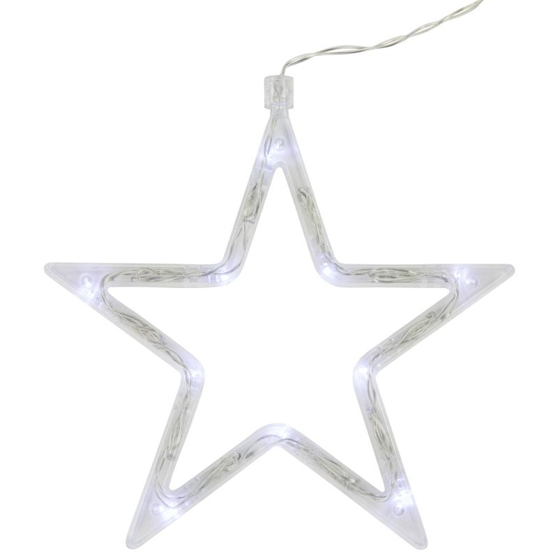 Northlight 138 Count Christmas Stars Icicle Lights - Pure White LED Lights - 8.25' Clear Wire, 4 of 7