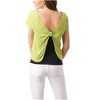 Aeropostale Womens Knot Back Cropped Basic T-Shirt, Green, X-Large - 4 of 4