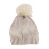 G&S Originals Women's Knit Winter Beanie with Synthetic Fur Pom and Rhinestones - 2 of 4