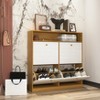 TIRAMISUBEST 4-Drawer Shoe Cabinet - Freestanding Storage Organizer with Flip Doors & Anti-Tip Design for Entryway/Hallway - 2 of 4