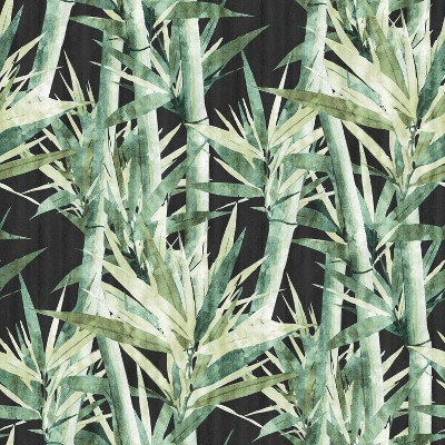 RoomMates Lucky Bamboo Black Peel and Stick Wallpaper