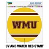 Western Michigan University WMU Stripes Automotive Car Window Locker Circle Bumper Sticker - 2 of 4