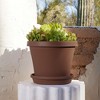 Bloem Terra 15"W x 12.75"H Gardening Pot Planter, Chocolate Brown (Saucer Sold Separately) - 2 of 4