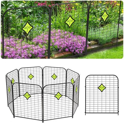 Whizmax Decorative Garden Fence Fencing , Rustproof Metal Border Fence Panel, Dog Rabbits Blocker Fence for Outdoor Yard