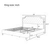 CAVINAS Platform Bed with Ruched and Button Tufted Headboard,Upholstered Bed Frame,Box Spring Not Required,Velvet - 3 of 4