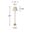 360 Lighting Dyna 58" Antique Brass Knife Pleat Shade Floor Lamp - 4 of 4