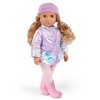 Our Generation Wintery Glam Outfit 18" Doll Coat with Hat, Boots & Purse Accessories - 3 of 4