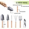 VYNXARIA 9 PCS Garden Tools Set Ergonomic Wooden Handle Sturdy Stool with Detachable Tool Kit Perfect for Different Kinds of Gardening - 4 of 4