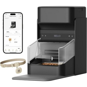 Automatic Cat Feeder with RFID Technology, Collar-Activated Food Dispenser with Wi-Fi Control - 1 of 4
