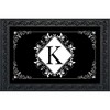 Briarwood Lane Everyday Doormat 30x18 Indoor Outdoor Black and White Monogram K Doormat - 2 of 4
