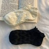 Anna-Kaci Women's 3-Pack Heart Knit Ankle Socks with Ruffle Trim and Soft Stretchy Fabric - 3 of 4