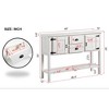 Hostack 48'' Solid Wood Console Table with 2 Drawers and Cabinets for Living and Dining Room, Antique White - 3 of 4