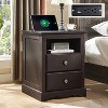 AMERLIFE Farmhouse Nightstand with Charging Station - 2 of 4