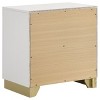 PAGED Nightstand Modern Side Table with 2 Storage Drawers and Gold Handles, Bedside Cabinet for Bedroom, Living Room - 4 of 4
