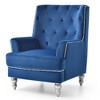 Traditional Upholstered Chair with Round Arms, Comfortable Seating and No Assembly Required - 2 of 4