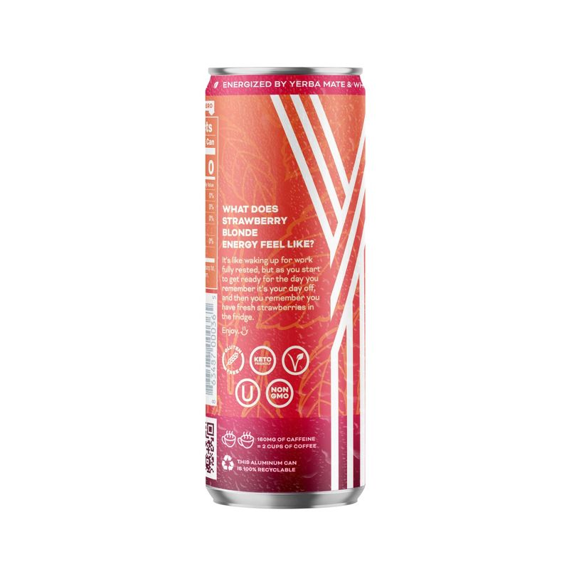 Yerbae Raspberry Sorbet Plant Based Energy Drink - 12 fl oz Can, 3 of 6