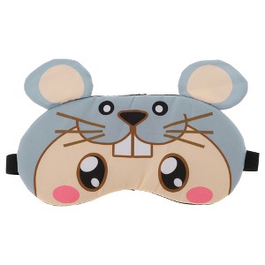 Soft Cartoon Mouse Eyes Sleep Mask Gray 1 Pc - 1 of 4