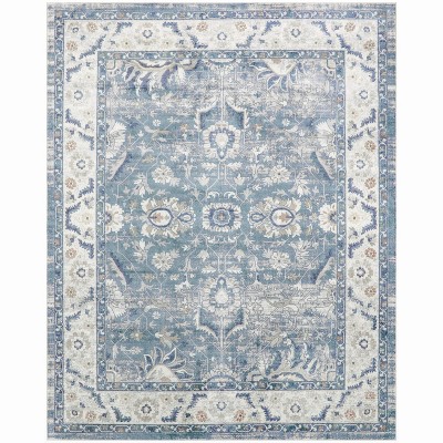 Nourison Astra Machine Washable Vintage Bordered Indoor Rug