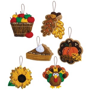 Harvest Thanksgiving Felt Ornament Kit (Set of 6) | MerryStockings - 1 of 1