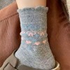 Anna-Kaci Women's 3-Pair Pack Crew Socks with Heart and Bow Pattern Knit Design Perfect for Gifting and Everyday Wear - 2 of 4