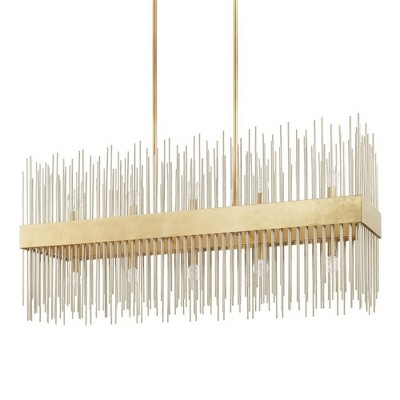 Lena Fire and Ice 10-Light Modern Island Chandelier