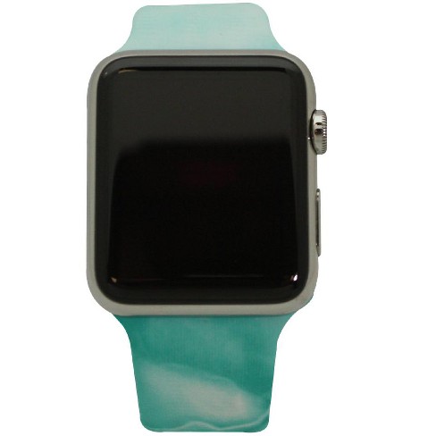 Olivia Pratt Printed Silicone Apple Watch Band - Aqua Marble, Pink ...