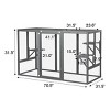LAOTIES 62" Large Wooden Outdoor Catio,Waterproof Cat Enclosure with Reinforced Frame And Adjustable Platforms - 3 of 4
